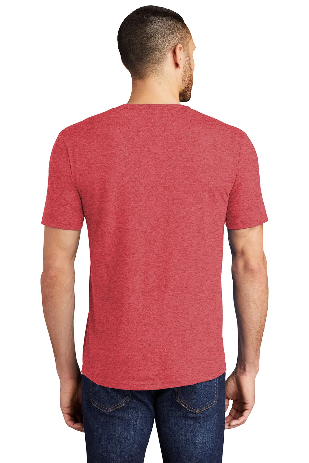 District Mens Perfect Tri Short Sleeve Crewneck T-Shirt - Red Frost  Buy new Clothing District