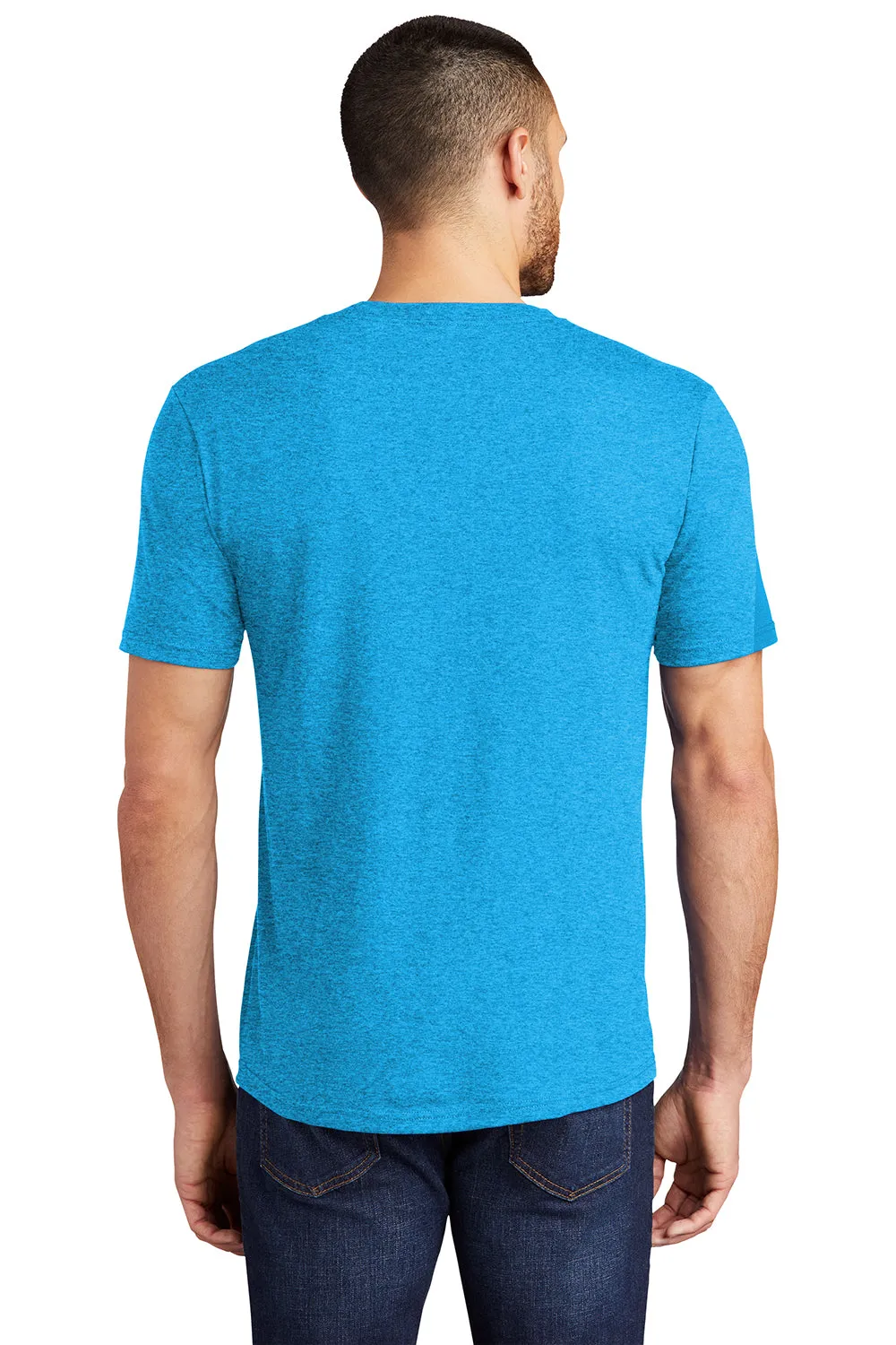 District Mens Perfect Tri Short Sleeve Crewneck T-Shirt - Turquoise Blue Frost  Buy new Clothing District