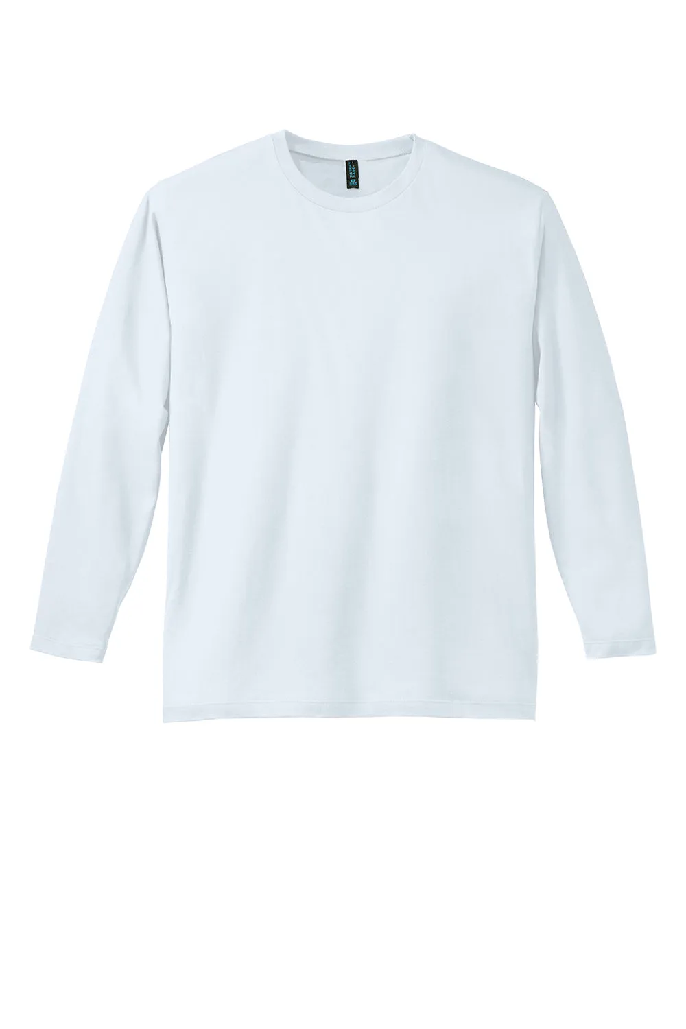 District Mens Perfect Weight Long Sleeve Crewneck T-Shirt - Bright White  Buy new Clothing District