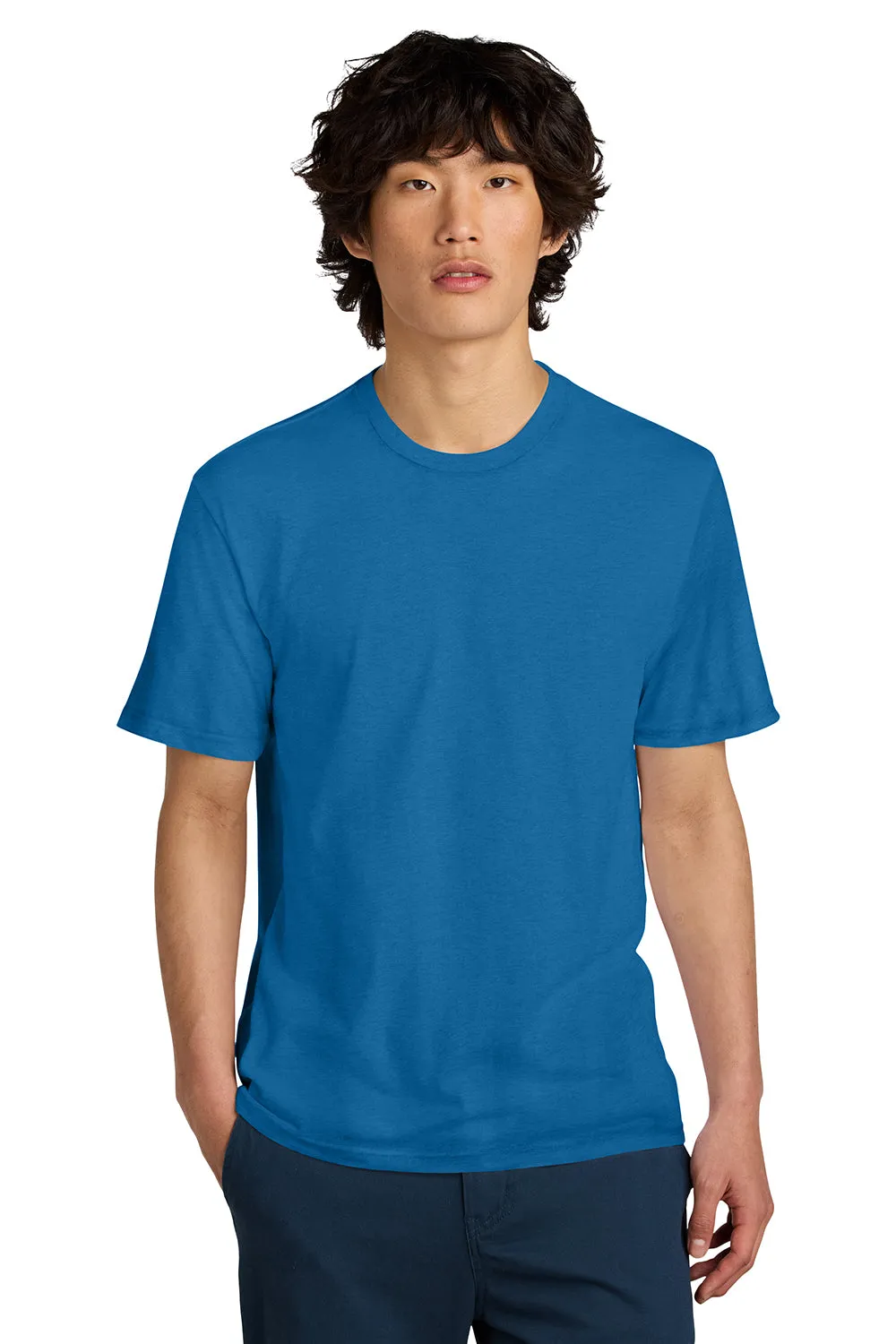 District Mens Perfect Weight Short Sleeve Crewneck T-Shirt - Bright Blue  Buy new Clothing District