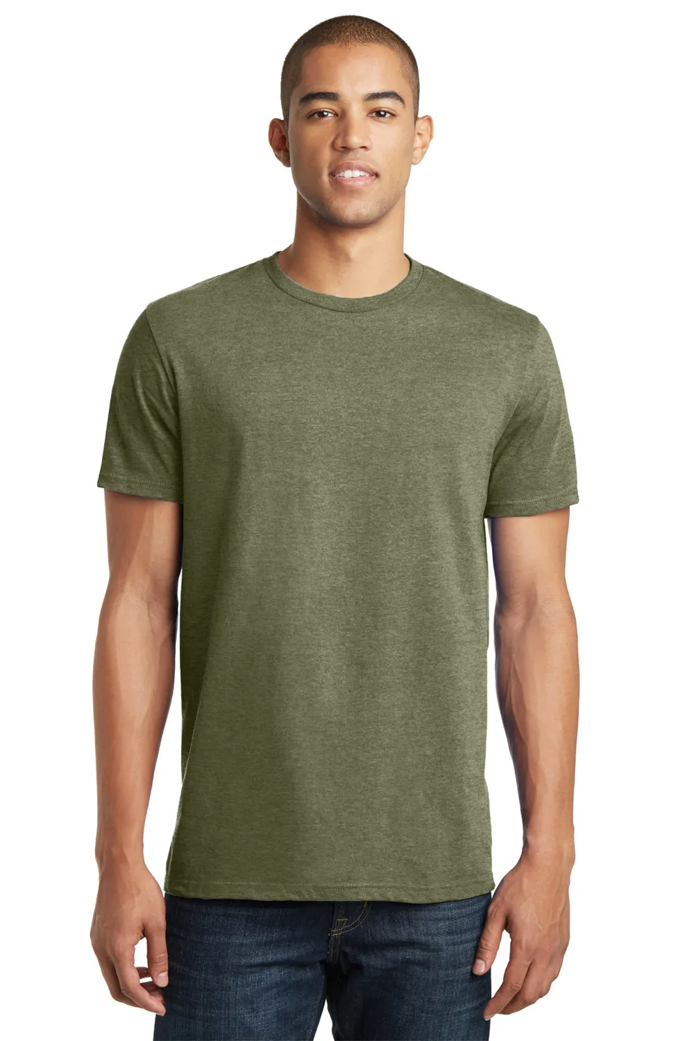 District Mens The Concert Short Sleeve Crewneck T-Shirt - Military Green Frost  Buy new Clothing District