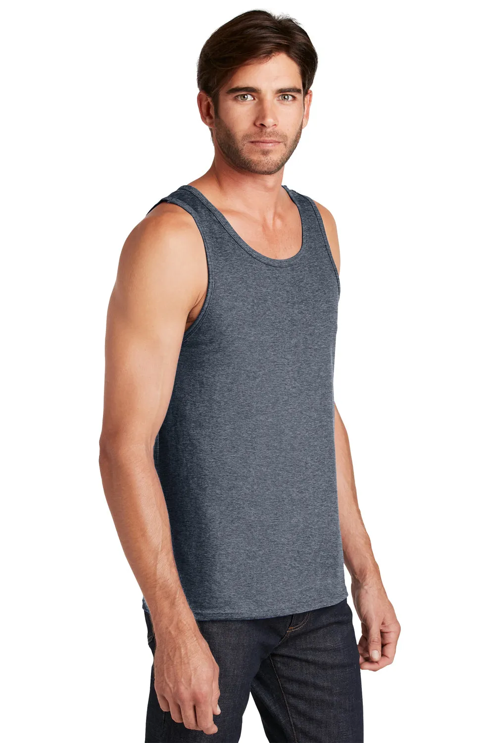 District Mens The Concert Tank Top - Heather Navy Blue  Buy new Clothing District