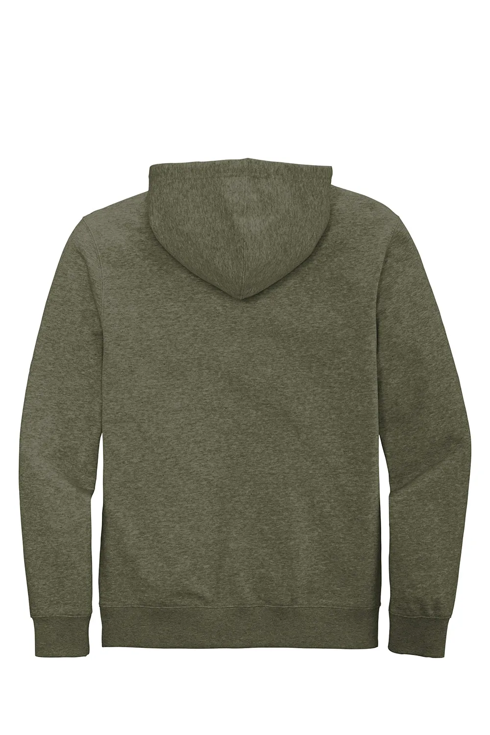 District Mens Very Important Fleece Full Zip Hooded Sweatshirt Hoodie w/ Pockets - Heather Olive Green  Buy new Clothing District