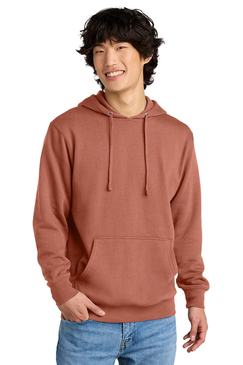 District Mens Very Important Fleece Hooded Sweatshirt Hoodie w/ Pouch Pocket - Desert Rose  Buy new Clothing District