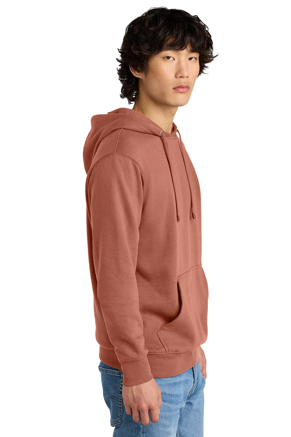 District Mens Very Important Fleece Hooded Sweatshirt Hoodie w/ Pouch Pocket - Desert Rose  Buy new Clothing District