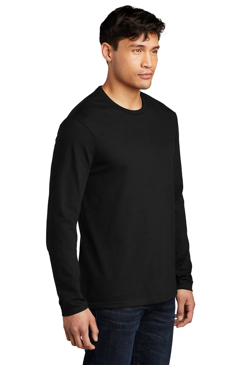 District Mens Very Important Long Sleeve Crewneck T-Shirt - Black  Buy new Clothing District