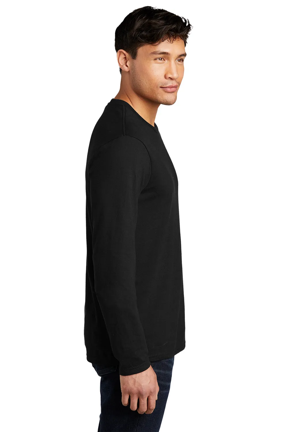 District Mens Very Important Long Sleeve Crewneck T-Shirt - Black  Buy new Clothing District