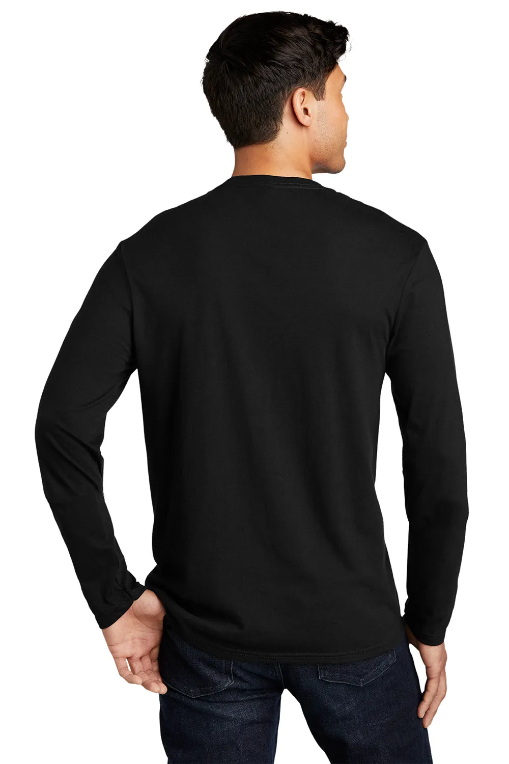 District Mens Very Important Long Sleeve Crewneck T-Shirt - Black  Buy new Clothing District