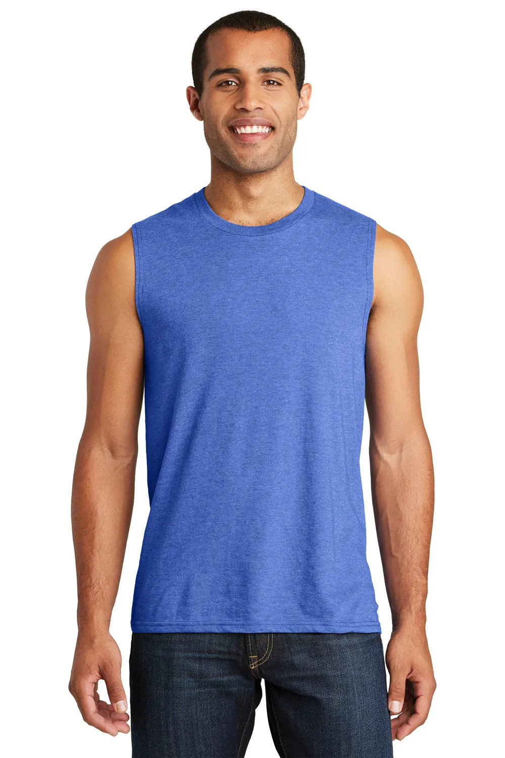 District Mens Very Important Muscle Tank Top - Royal Blue Frost  Buy new Clothing District