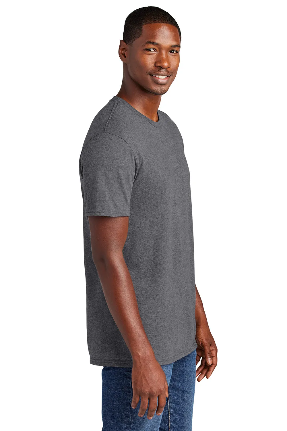 District Mens Very Important Short Sleeve Crewneck T-Shirt - Heather Charcoal Grey  Buy new Clothing District
