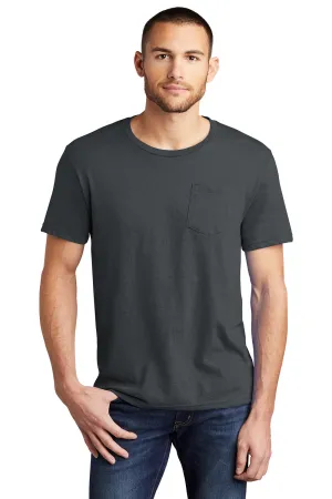 District Mens Very Important Short Sleeve Crewneck T-Shirt w/ Pocket - Charcoal Grey  Buy new Clothing District