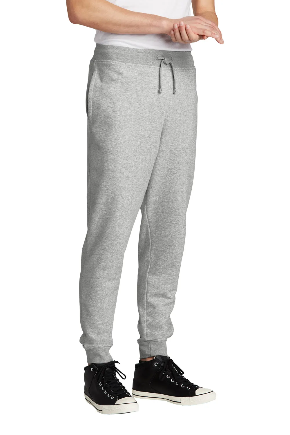 District Mens V.I.T. Fleece Jogger Sweatpants w/ Pockets - Heather Light Grey  Buy new Clothing District