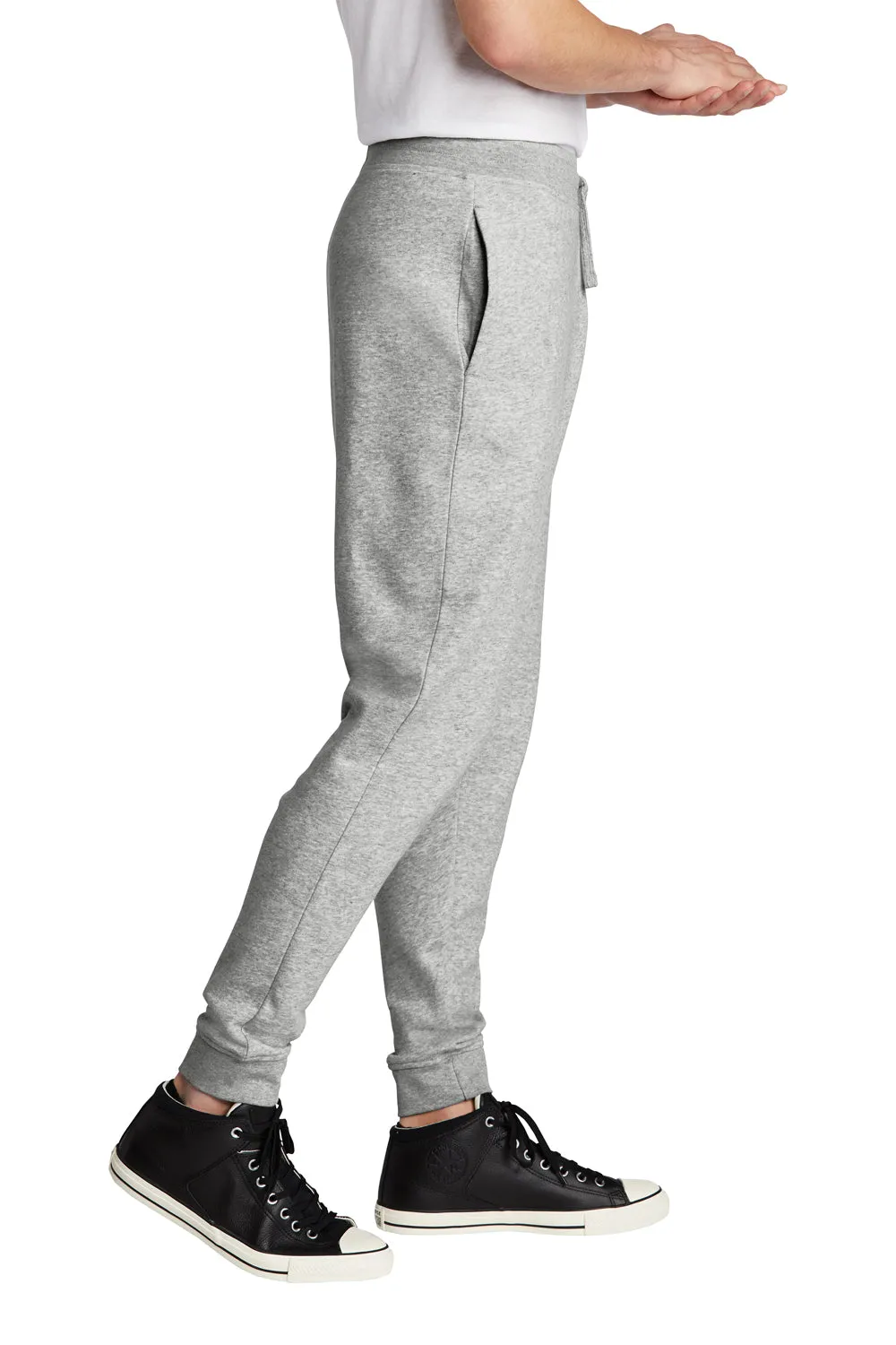 District Mens V.I.T. Fleece Jogger Sweatpants w/ Pockets - Heather Light Grey  Buy new Clothing District