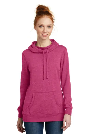 District Womens Fleece Hooded Sweatshirt Hoodie w/ Pouch Pocket - Heather Azalea Pink  Buy new Clothing District
