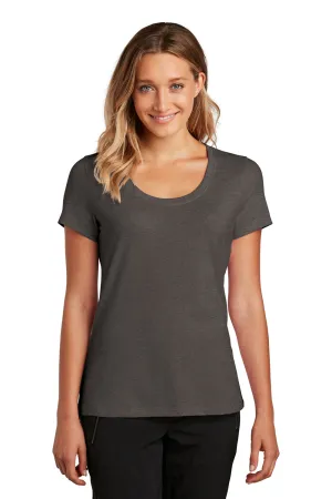 District Womens Flex Short Sleeve Scoop Neck T-Shirt - Heather Charcoal Grey  Buy new Clothing District