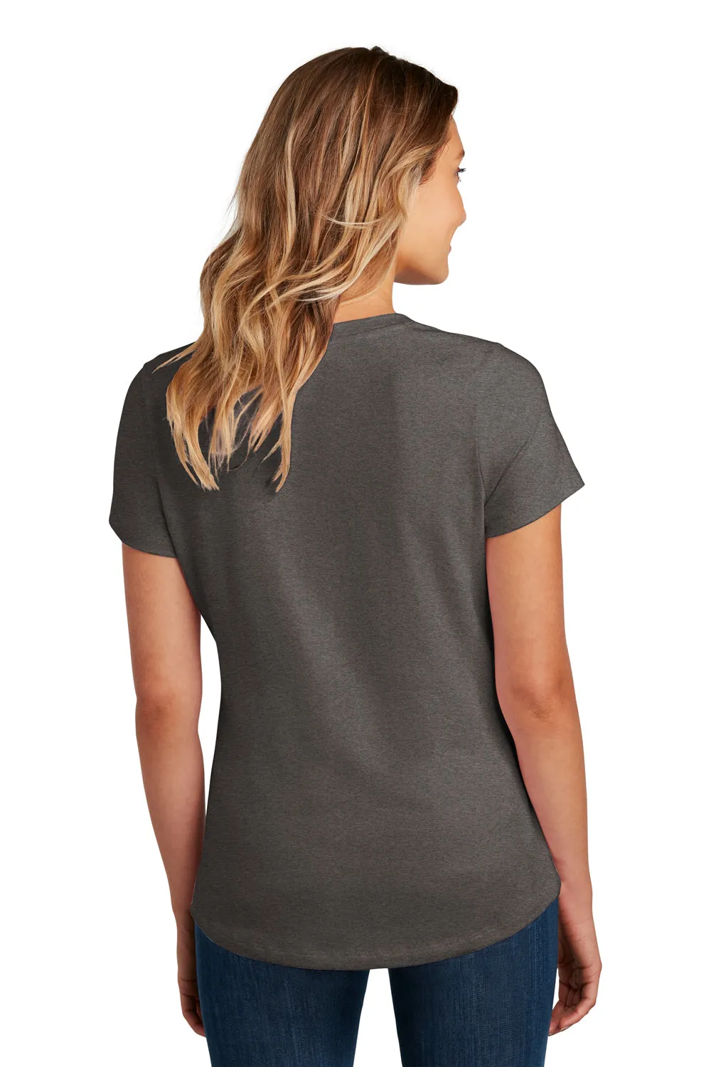 District Womens Flex Short Sleeve Scoop Neck T-Shirt - Heather Charcoal Grey  Buy new Clothing District