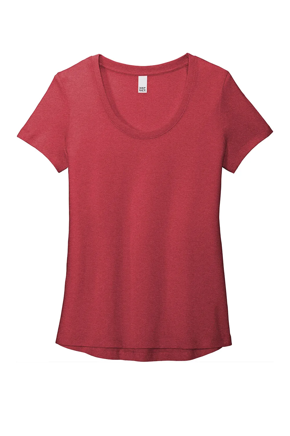 District Womens Flex Short Sleeve Scoop Neck T-Shirt - Heather Red - Closeout  Buy new Clothing District