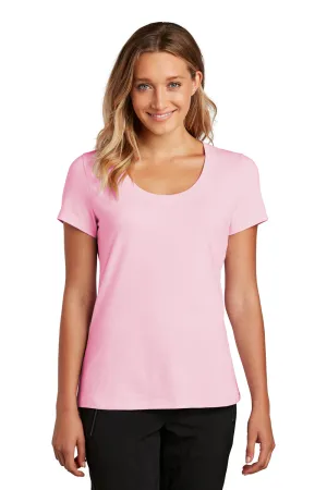 District Womens Flex Short Sleeve Scoop Neck T-Shirt - Lilac Pink - Closeout  Buy new Clothing District