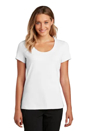 District Womens Flex Short Sleeve Scoop Neck T-Shirt - White  Buy new Clothing District