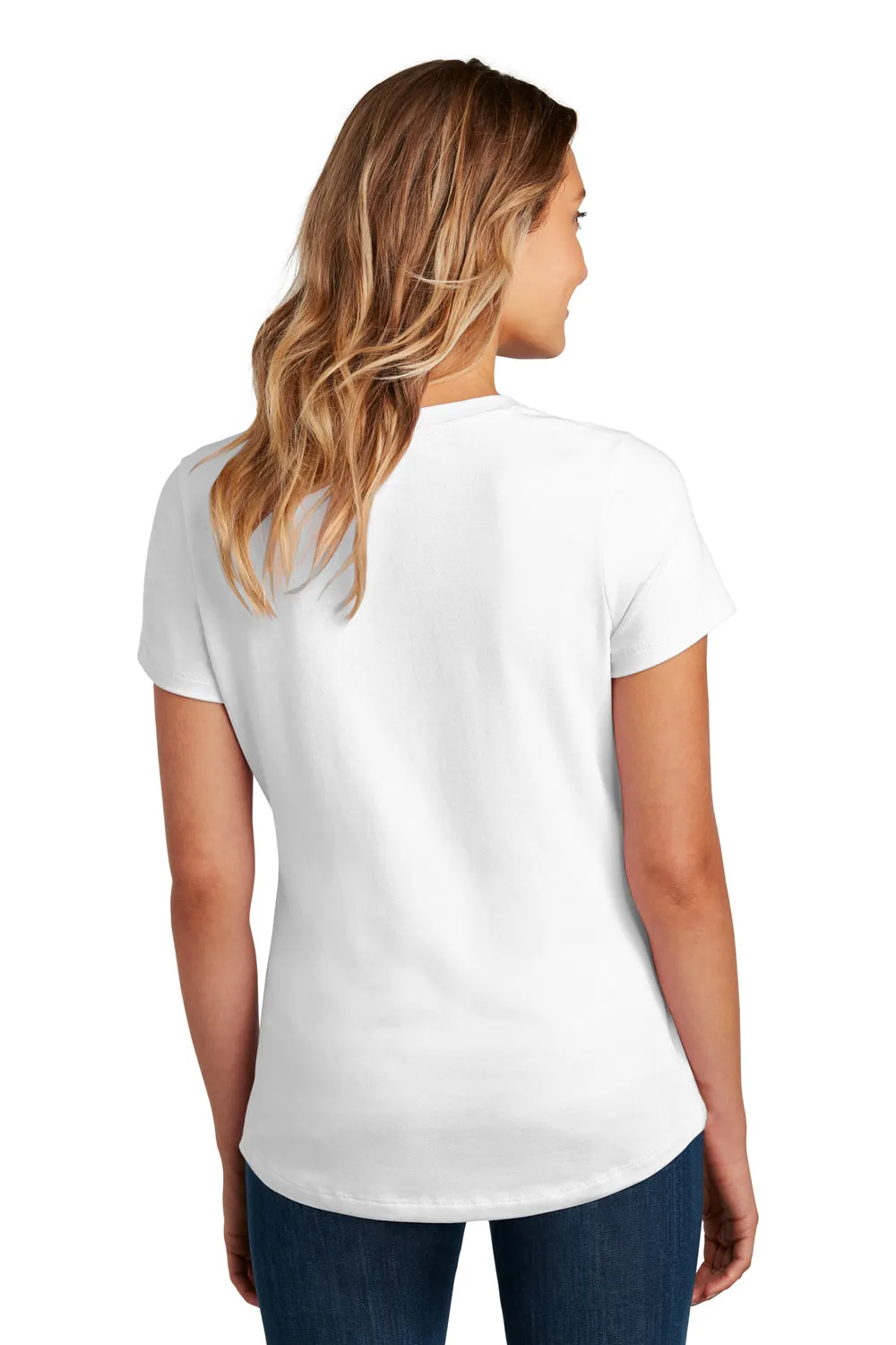 District Womens Flex Short Sleeve Scoop Neck T-Shirt - White  Buy new Clothing District