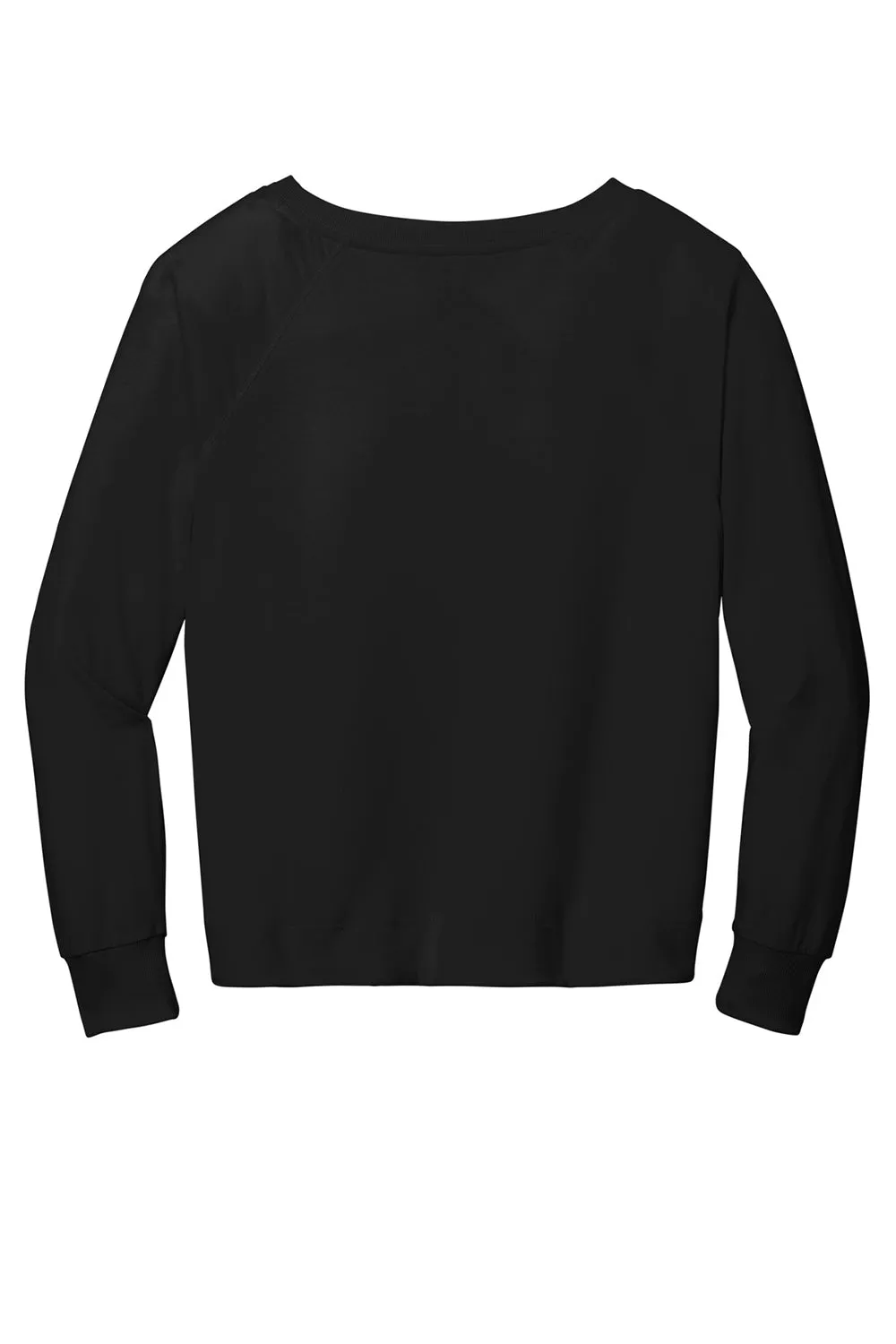 District Womens French Terry Crewneck Sweatshirt - Black  Buy new Clothing District