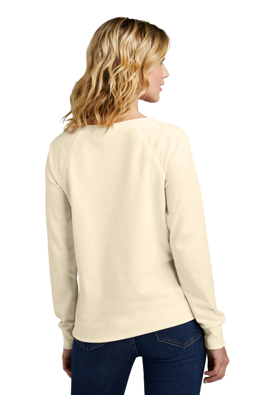 District Womens French Terry Crewneck Sweatshirt - Gardenia  Buy new Clothing District
