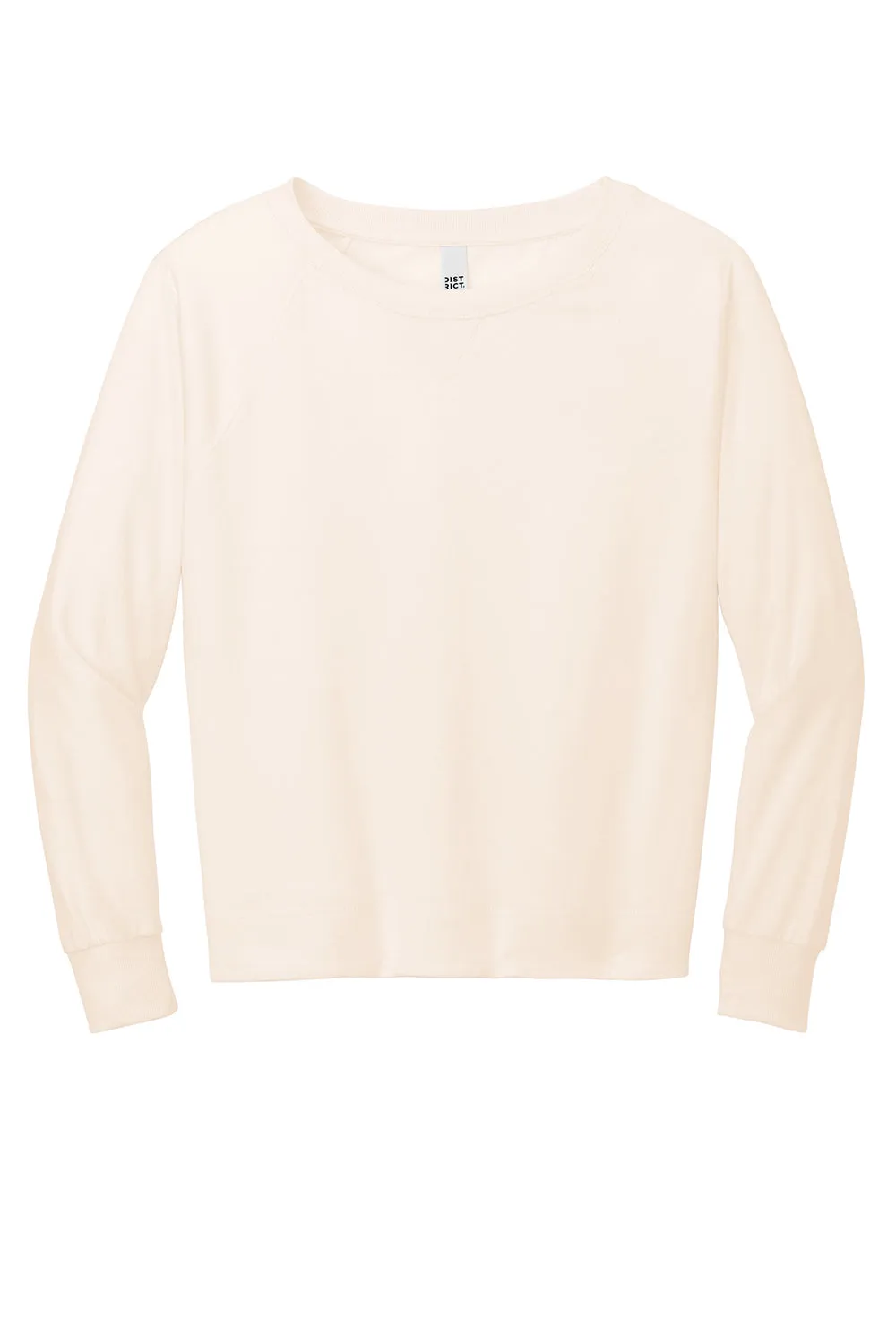 District Womens French Terry Crewneck Sweatshirt - Gardenia  Buy new Clothing District