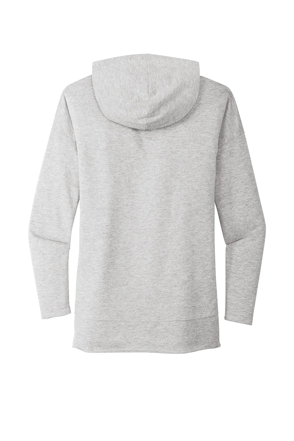 District Womens French Terry Hooded T-Shirt Hoodie - Heather Light Grey  Buy new Clothing District