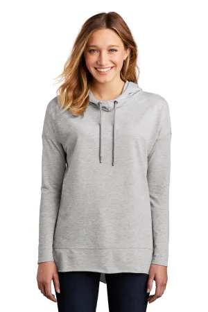 District Womens French Terry Hooded T-Shirt Hoodie - Heather Light Grey  Buy new Clothing District
