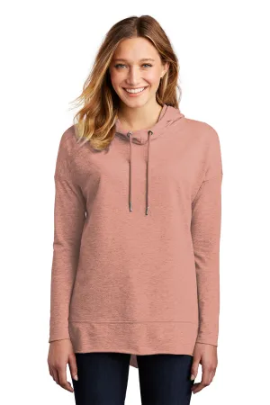 District Womens French Terry Hooded T-Shirt Hoodie - Heather Nostalgia Rose  Buy new Clothing District