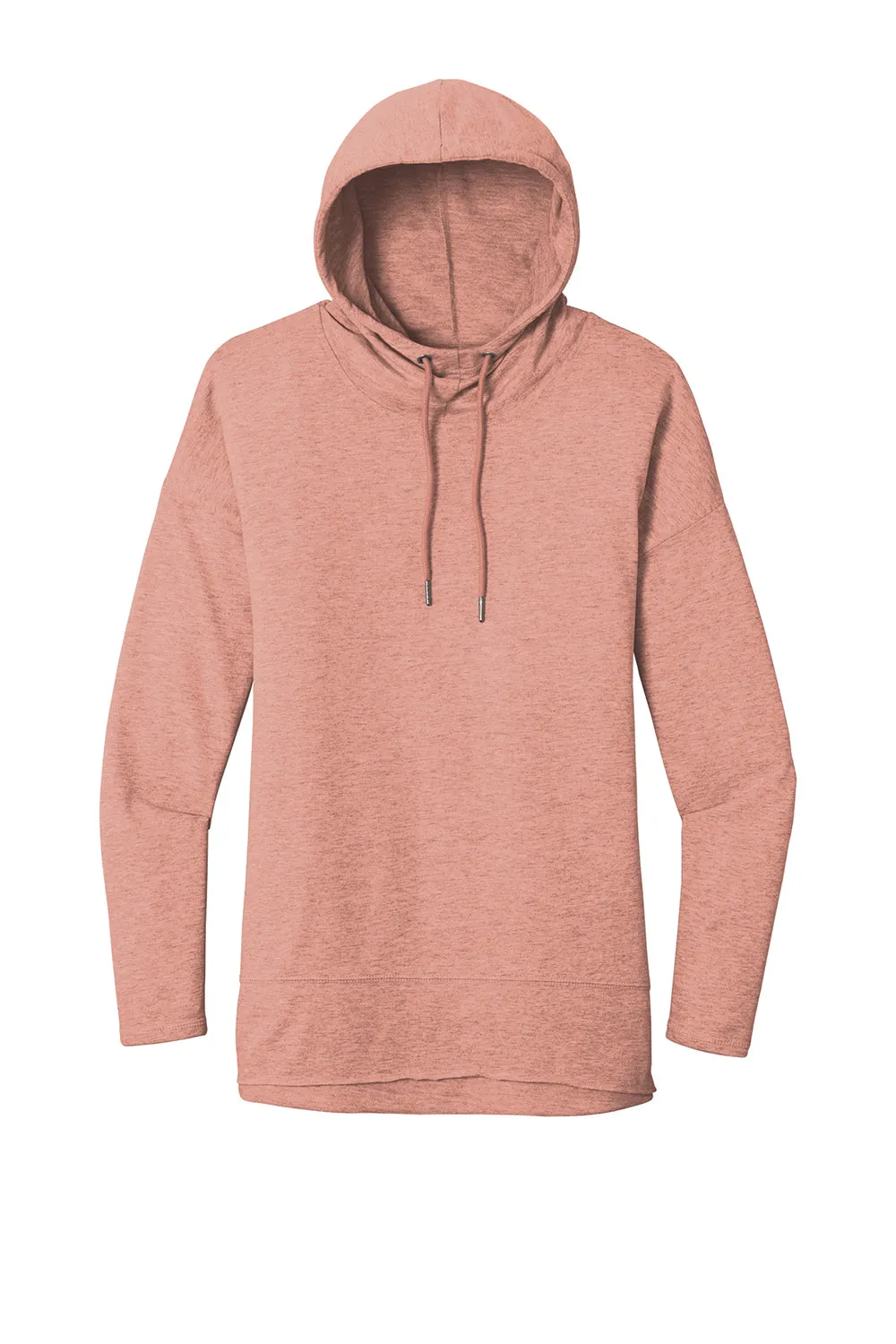District Womens French Terry Hooded T-Shirt Hoodie - Heather Nostalgia Rose  Buy new Clothing District