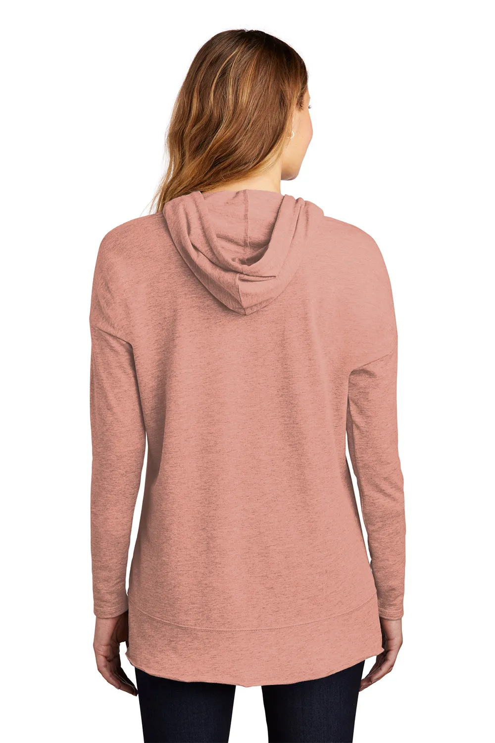 District Womens French Terry Hooded T-Shirt Hoodie - Heather Nostalgia Rose  Buy new Clothing District
