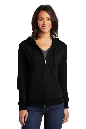 District Womens Full Zip Hooded Sweatshirt Hoodie w/ Pockets - Black  Buy new Clothing District