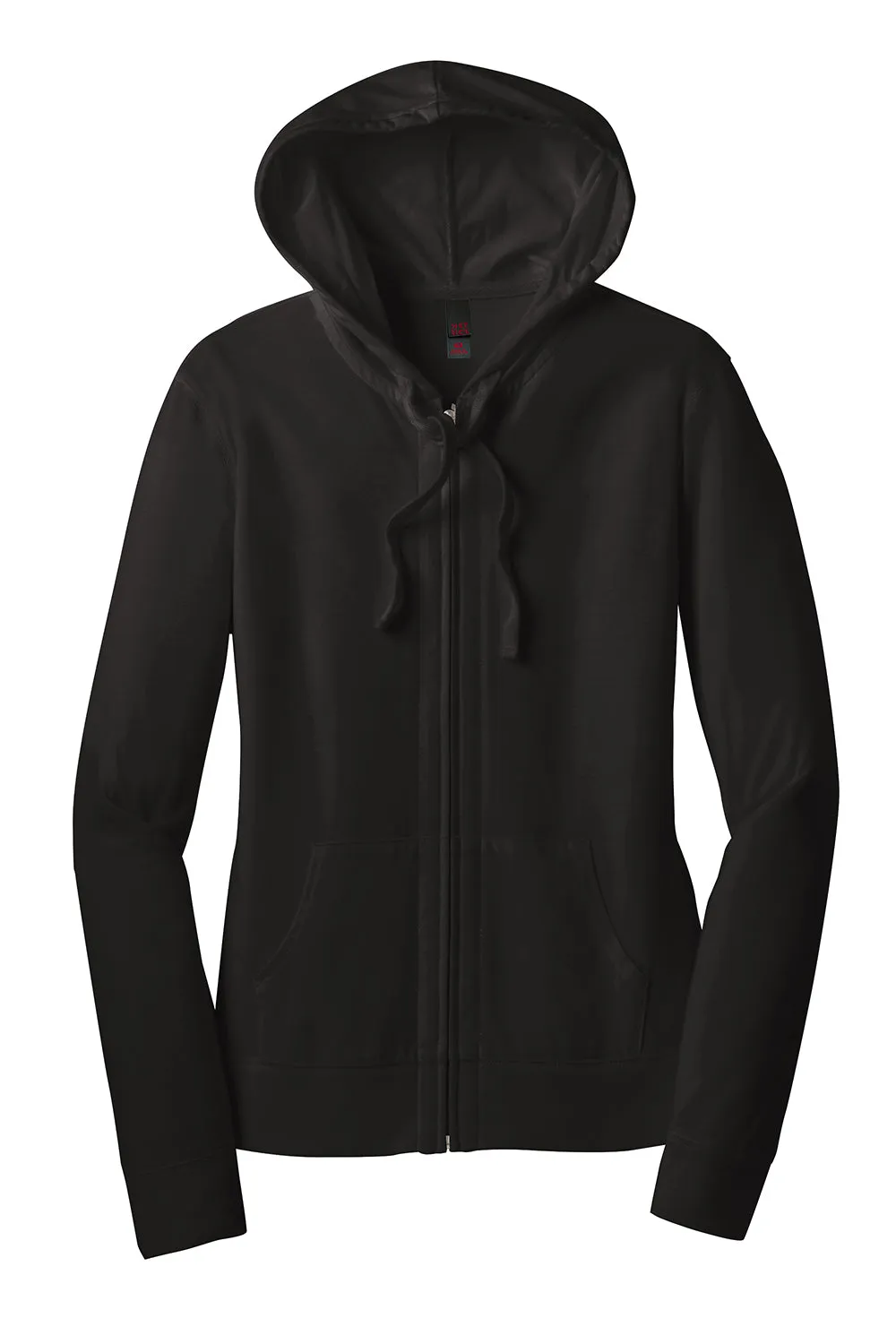 District Womens Full Zip Hooded Sweatshirt Hoodie w/ Pockets - Black  Buy new Clothing District