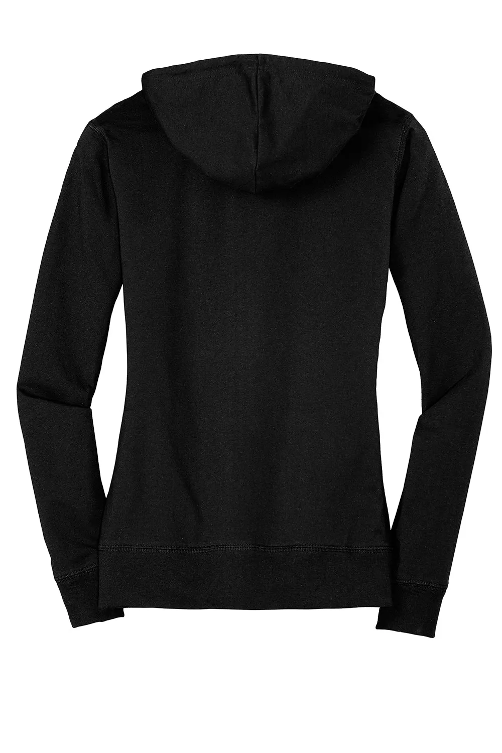 District Womens Full Zip Hooded Sweatshirt Hoodie w/ Pockets - Black  Buy new Clothing District