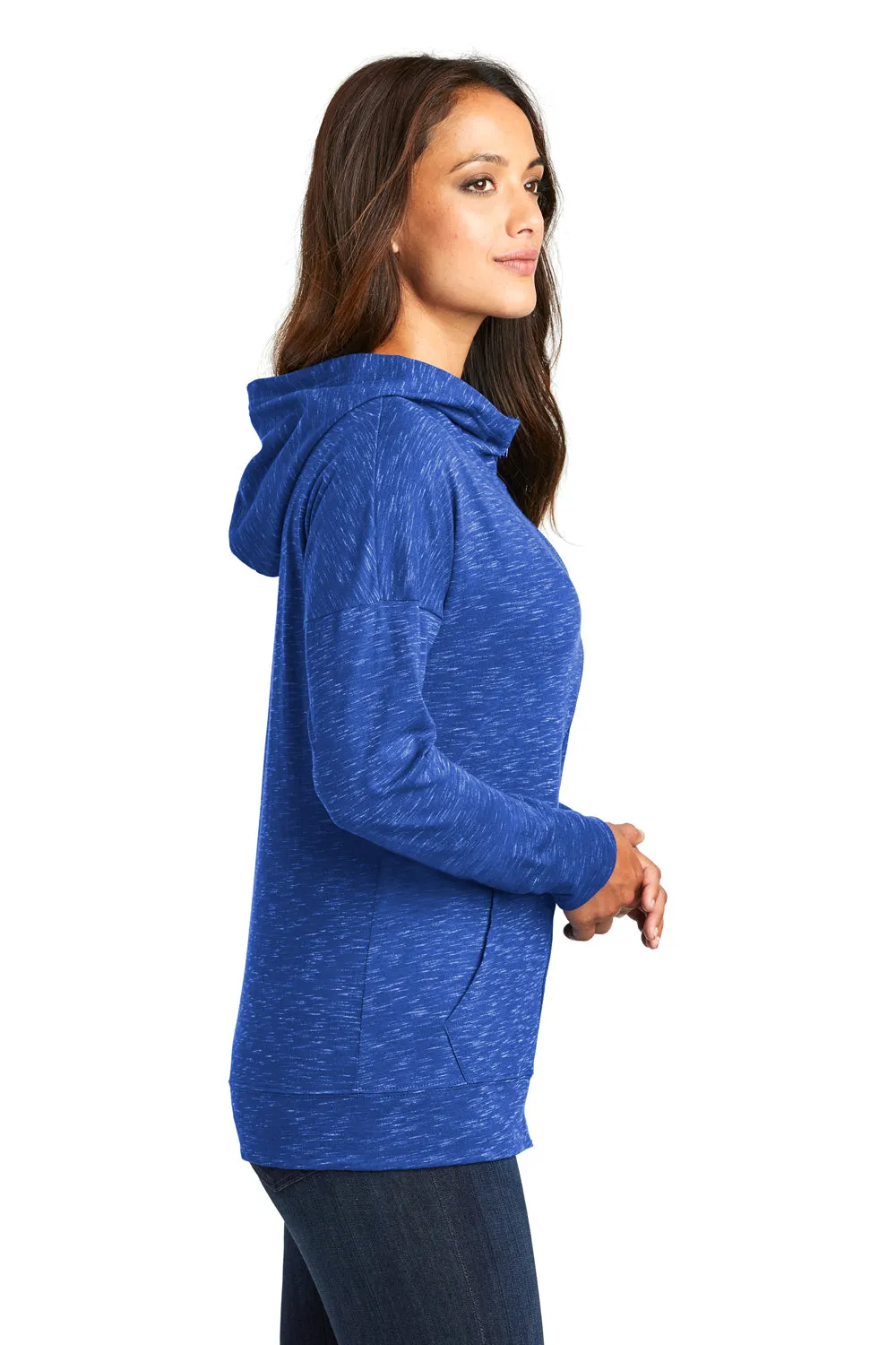 District Womens Medal Full Zip Hooded Sweatshirt Hoodie w/ Pockets - Deep Royal Blue  Buy new Clothing District