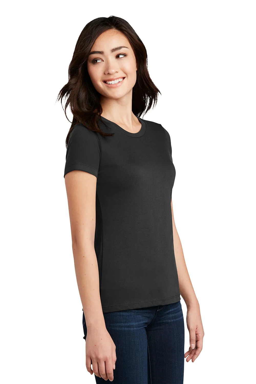 District Womens Perfect Blend Short Sleeve Crewneck T-Shirt - Black  Buy new Clothing District