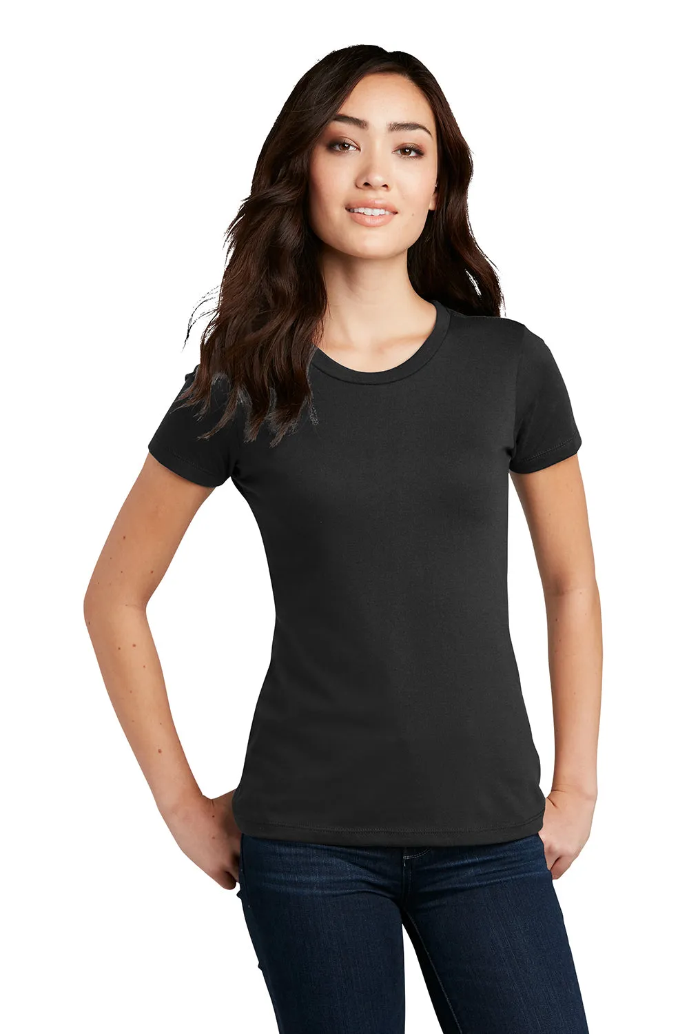 District Womens Perfect Blend Short Sleeve Crewneck T-Shirt - Black  Buy new Clothing District