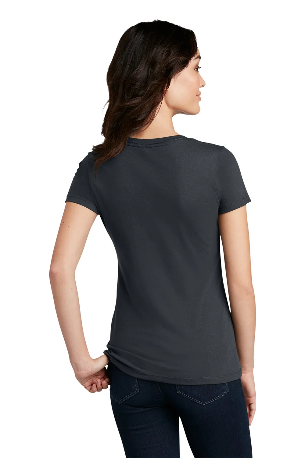 District Womens Perfect Blend Short Sleeve Crewneck T-Shirt - Charcoal Grey  Buy new Clothing District