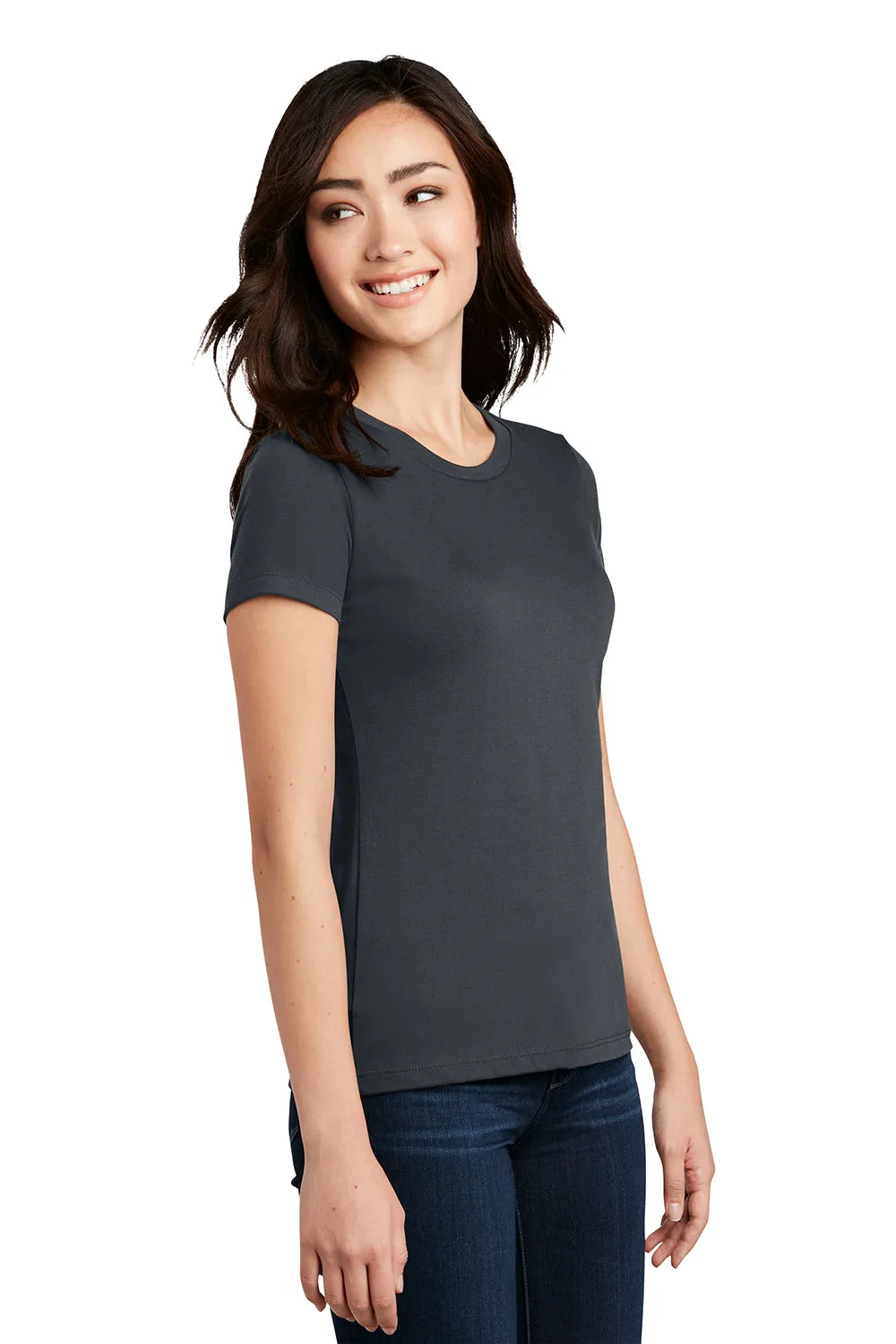 District Womens Perfect Blend Short Sleeve Crewneck T-Shirt - Charcoal Grey  Buy new Clothing District