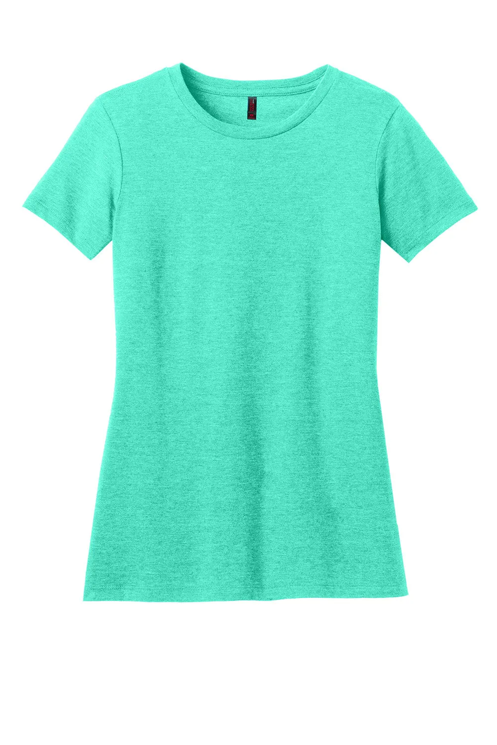 District Womens Perfect Blend Short Sleeve Crewneck T-Shirt - Heather Aqua Green  Buy new Clothing District