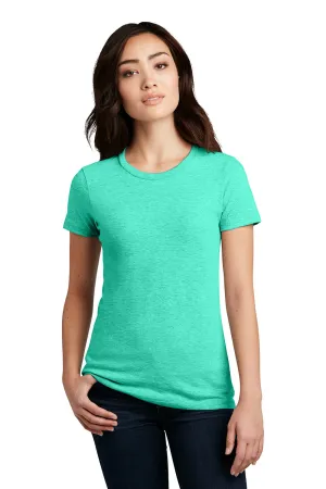 District Womens Perfect Blend Short Sleeve Crewneck T-Shirt - Heather Aqua Green  Buy new Clothing District