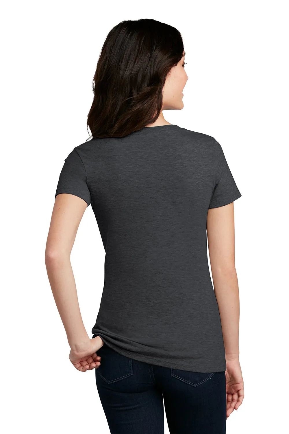 District Womens Perfect Blend Short Sleeve Crewneck T-Shirt - Heather Charcoal Grey  Buy new Clothing District