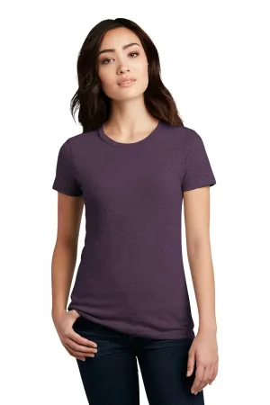 District Womens Perfect Blend Short Sleeve Crewneck T-Shirt - Heather Eggplant Purple  Buy new Clothing District
