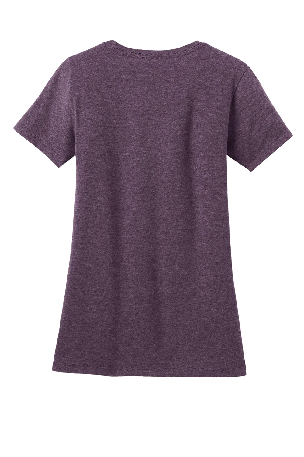 District Womens Perfect Blend Short Sleeve Crewneck T-Shirt - Heather Eggplant Purple  Buy new Clothing District