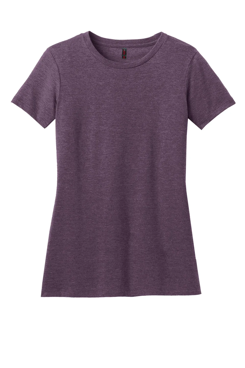 District Womens Perfect Blend Short Sleeve Crewneck T-Shirt - Heather Eggplant Purple  Buy new Clothing District