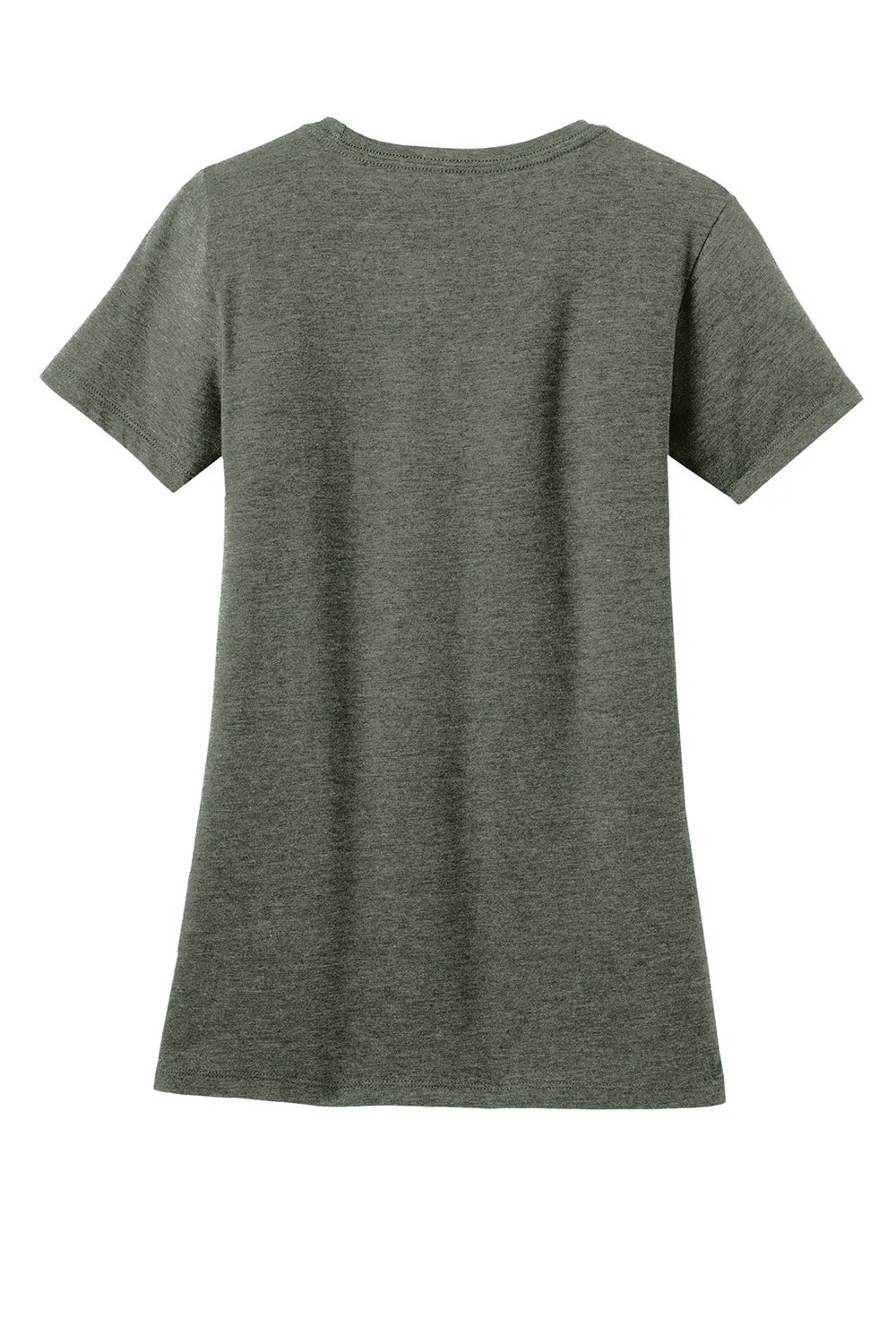 District Womens Perfect Blend Short Sleeve Crewneck T-Shirt - Heather Olive Green  Buy new Clothing District