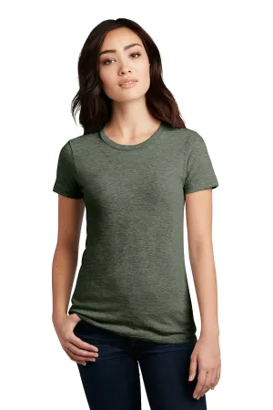 District Womens Perfect Blend Short Sleeve Crewneck T-Shirt - Heather Olive Green  Buy new Clothing District