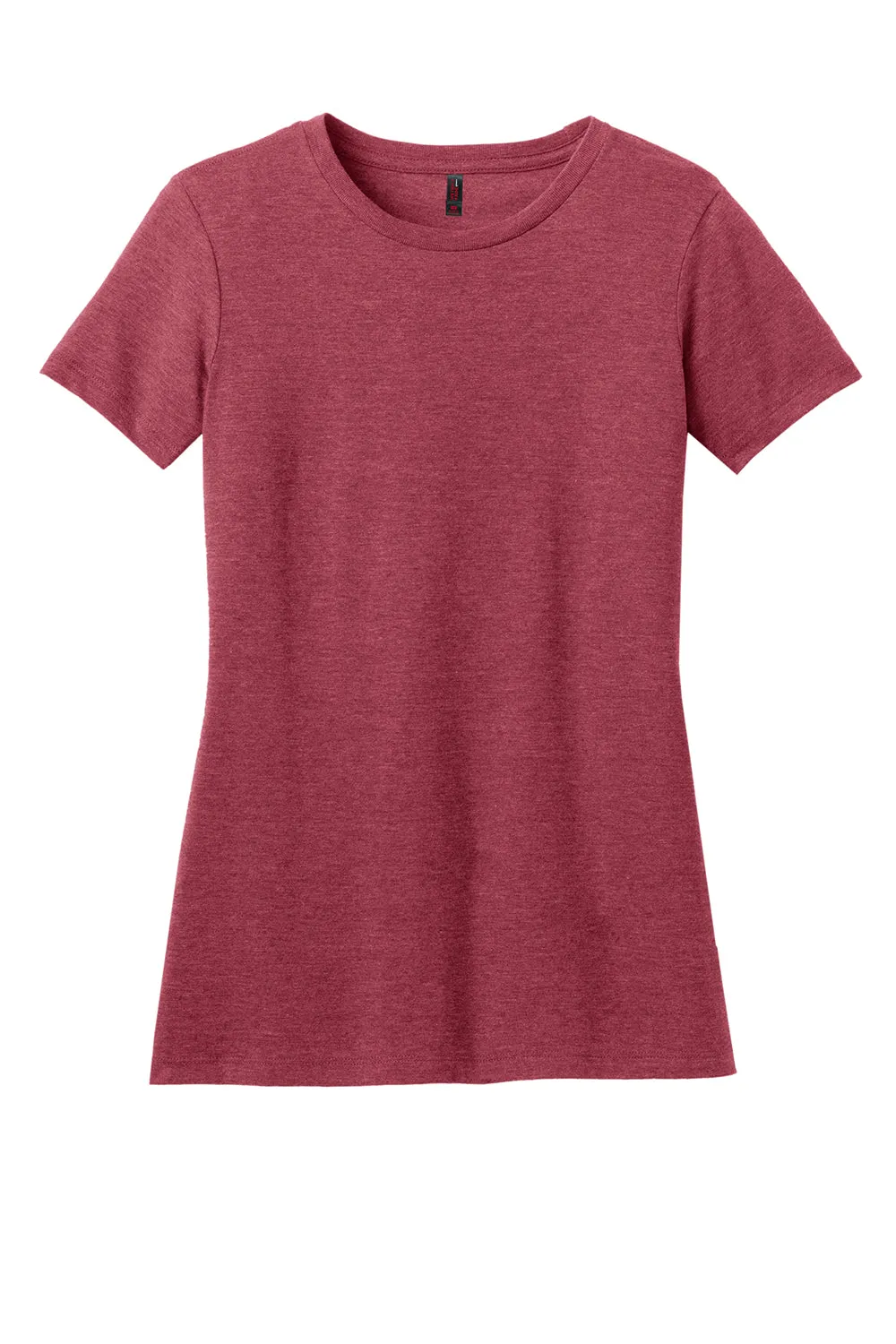 District Womens Perfect Blend Short Sleeve Crewneck T-Shirt - Heather Red  Buy new Clothing District