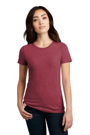 District Womens Perfect Blend Short Sleeve Crewneck T-Shirt - Heather Red  Buy new Clothing District
